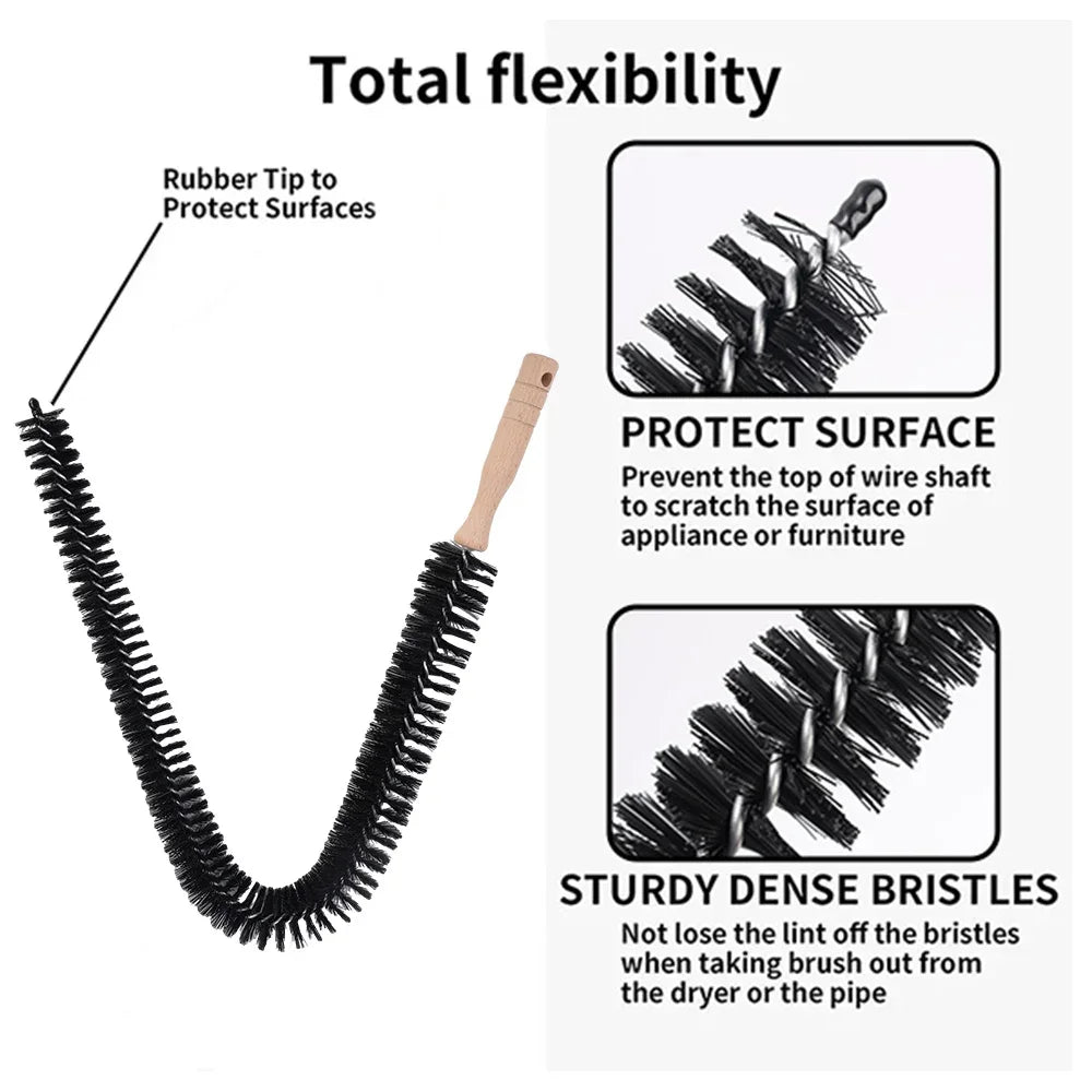 Flexible Lange Rohrreinigungsbürste – Mehrzweck-Waschmaschinen- und Trockner-Flusenentferner, Küche und Kanal-Staubreiniger, Reinigungswerkzeug