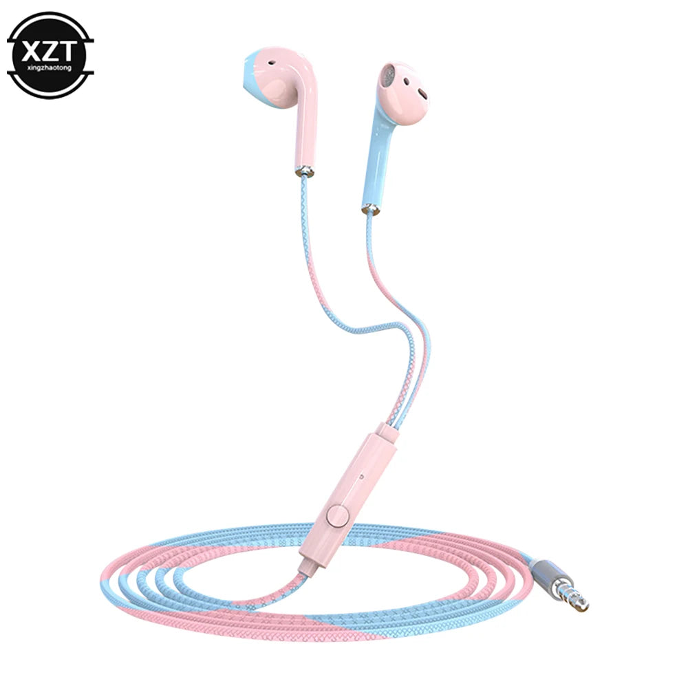 U24 kabel gebundene Kopfhörer Stereo 3,5mm In-Ear-Lauf musik Spiel Geräusch unterdrückung Kopfhörer mit Mikrofon für Handy Handy PC Pad Laptop