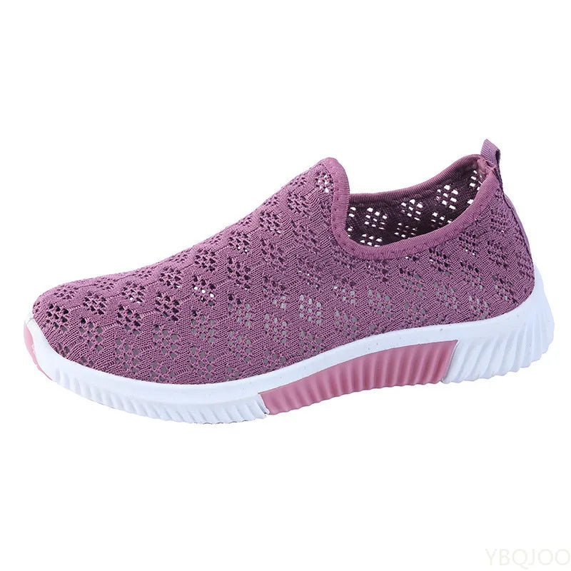 Mode-Mesh-Schuhe für Frauen – atmungsaktive Sportschuhe, weiche Sohle, Casual-Sneakers.