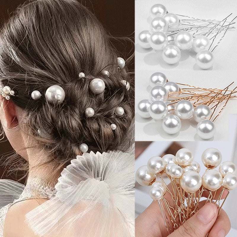 Western Wedding Fashion Jewelry – Handmade Headpiece for the Bride, Wedding Crown, Flower Pearl Hair Accessories, Hairpin Ornaments