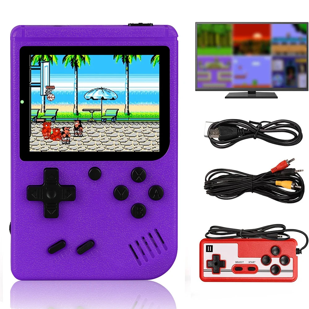 Tragbare Retro-Videospielkonsole – 8-Bit-Handheld mit 500 integrierten Spielen, ideal als Geschenk für Kinder