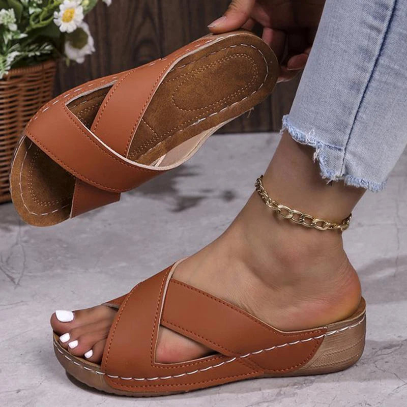 Sommer-Sandalen für Frauen, Strand- und Wanderschuhe, Rutsch-Schuhe, Keilsandalen, Damen-Outdoor-Schuhe, Hausschuhe für Frauen.