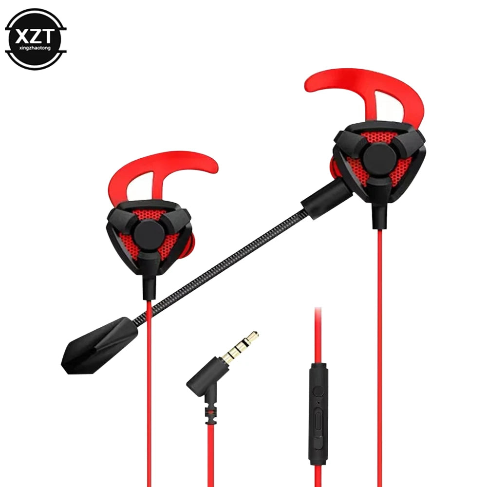 Gamer Kopfhörer – Kabelgebundene In-Ear Ohrhörer mit Mikrofon, Universell Kompatibel für PUBG, PS4, CSGO, Telefon, Tablet, Laptop