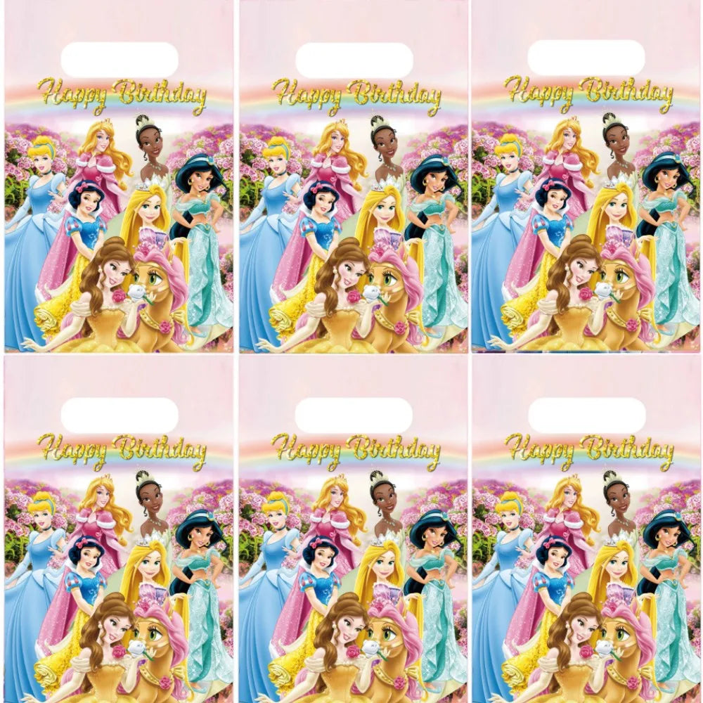 Disney Prinzessin Baby Shower Geschenk-Taschen – Schneewittchen-Design, Candy-Taschen mit Griff, Loot-Taschen für Prinzessinnen-Thema, Geburtstagsparty-Dekoration