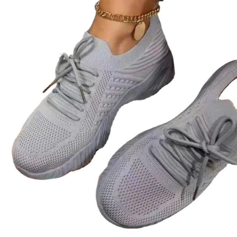 Mesh breathable women casual sneakers, lace up, vulcanized shoes, ladies platform sneakers, women's shoes, plus sizes, zapatos de mujer.