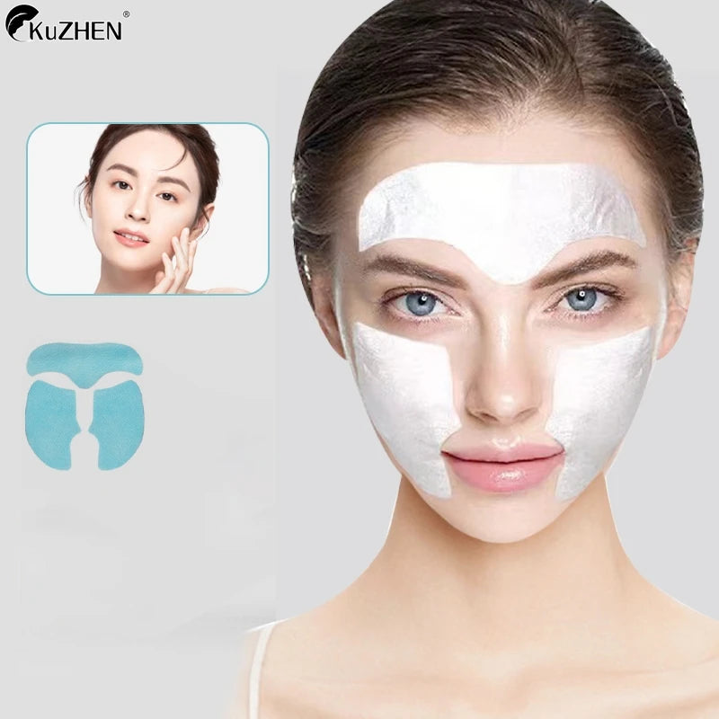 Collagen Film Paper - Soluble Facial Mask, Skin Stickers for Cheeks and Forehead, Smile Line Patches, Anti-Aging Wrinkle Remover