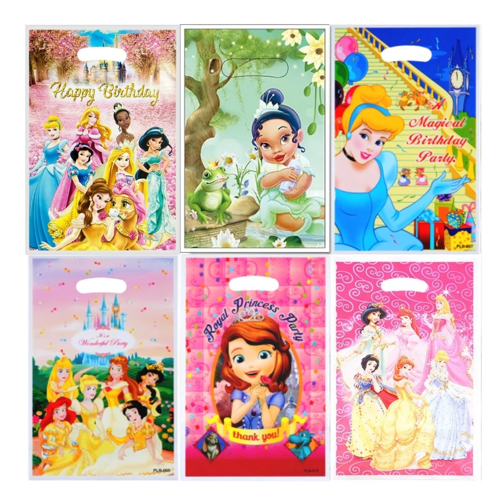 Disney Prinzessin Baby Shower Geschenk-Taschen – Schneewittchen-Design, Candy-Taschen mit Griff, Loot-Taschen für Prinzessinnen-Thema, Geburtstagsparty-Dekoration