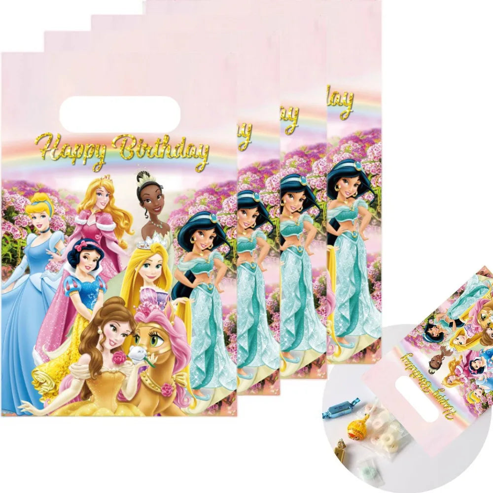 Disney Prinzessin Baby Shower Geschenk-Taschen – Schneewittchen-Design, Candy-Taschen mit Griff, Loot-Taschen für Prinzessinnen-Thema, Geburtstagsparty-Dekoration