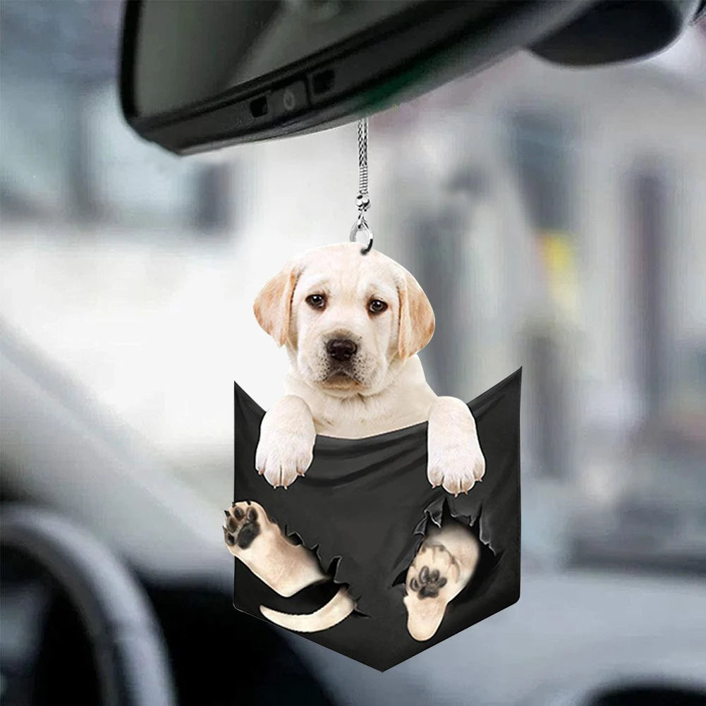 Mini Puppy Car Pendant – Practical Interior Ornament, Hanging Toy, Gift and Decoration