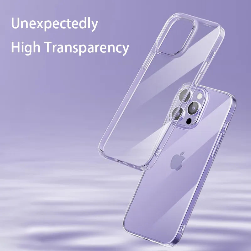 Transparent Phone Case for iPhone 7/8 Plus, X/XS Max, XR, 11/12/13/14/15 Pro Max - Soft TPU Silicone, Clear Back