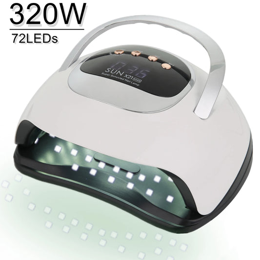 320W SUN X21 Max Nageltrockner – 72 LEDs, LED/UV-Lampe mit LCD-Touchscreen für Gel-Härtung